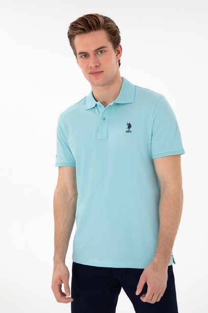 Erkek Slim Fit Polo Yaka Aqua Basic Tişört