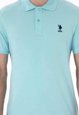 Erkek Slim Fit Polo Yaka Aqua Basic Tişört - 50298011147
