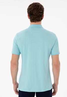 Erkek Slim Fit Polo Yaka Aqua Basic Tişört - 50298011147