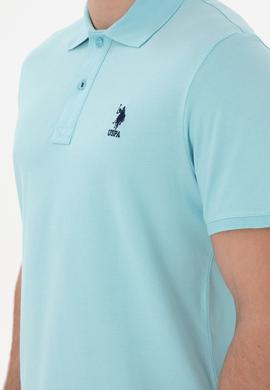 Erkek Slim Fit Polo Yaka Aqua Basic Tişört - 50298011147