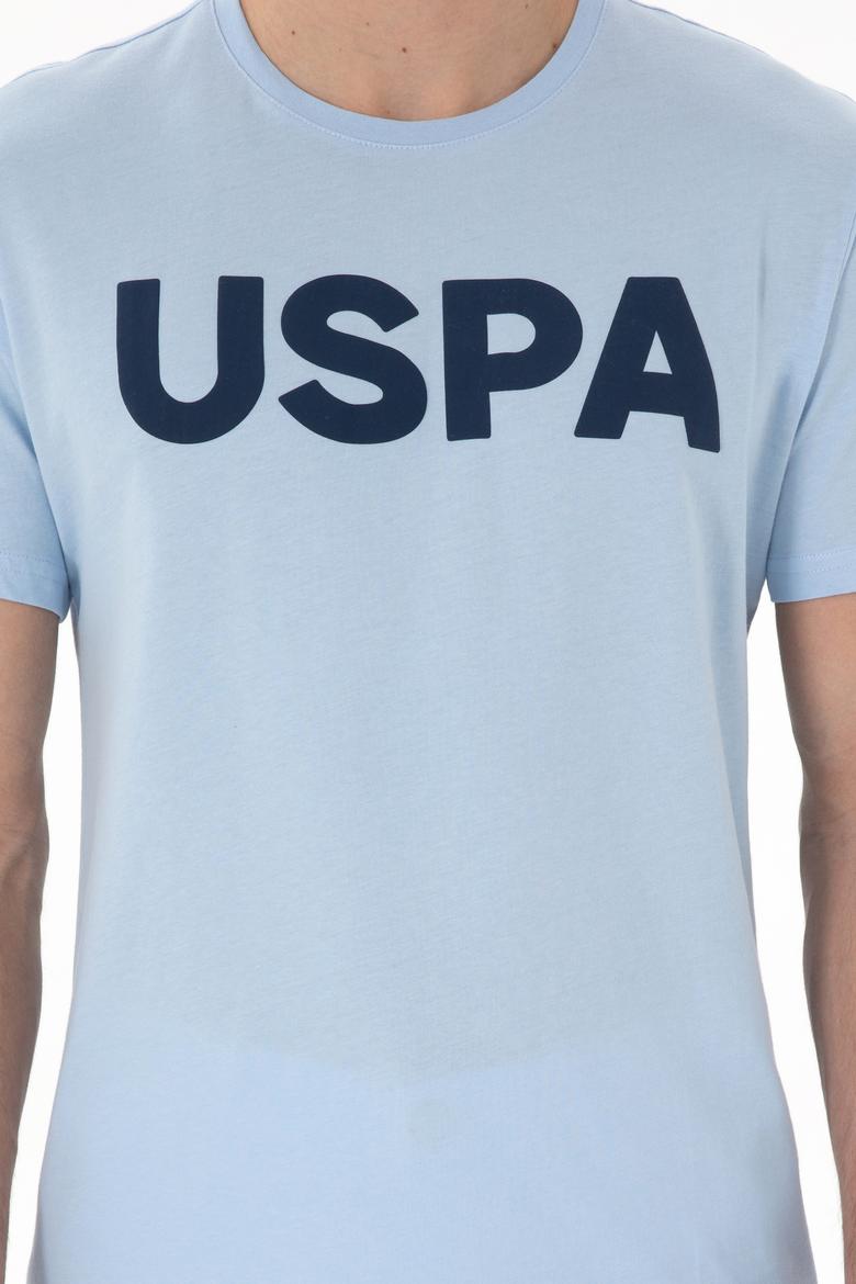 Erkek Regular Fit Bisiklet Yaka Açık Mavi Basic Tişört - 50297988036