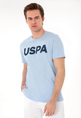 Erkek Regular Fit Bisiklet Yaka Açık Mavi Basic Tişört - 50297988036