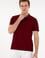 Erkek Slim Fit Polo Yaka Bordo Basic Tişört