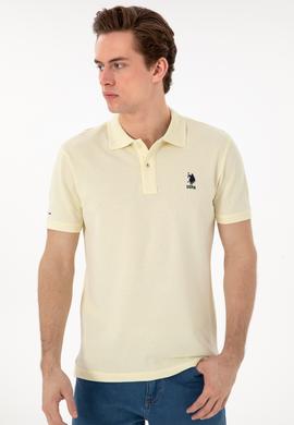 Erkek Slim Fit Polo Yaka Limon Basic Tişört - 50307699011