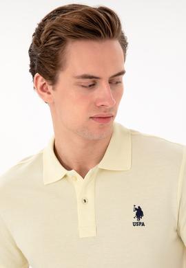 Erkek Slim Fit Polo Yaka Limon Basic Tişört - 50307699011