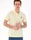 Erkek Slim Fit Polo Yaka Limon Basic Tişört