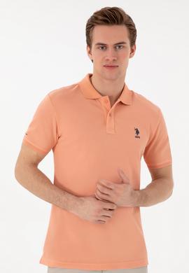 Erkek Slim Fit Polo Yaka Somon Basic Tişört - 50298041379