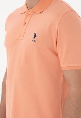 Erkek Slim Fit Polo Yaka Somon Basic Tişört - 50298041379