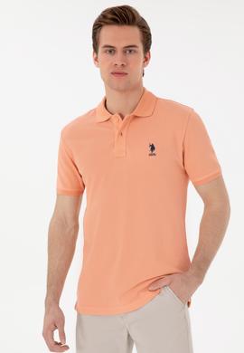 Erkek Slim Fit Polo Yaka Somon Basic Tişört - 50298041379
