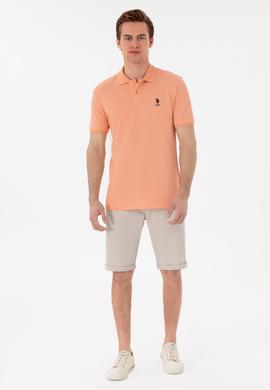 Erkek Slim Fit Polo Yaka Somon Basic Tişört - 50298041379