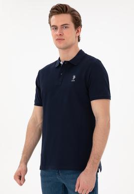 Erkek Regular Fit Polo Yaka Lacivert Basic Tişört - 50298031091