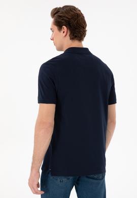 Erkek Regular Fit Polo Yaka Lacivert Basic Tişört - 50298031091