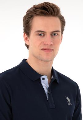 Erkek Regular Fit Polo Yaka Lacivert Basic Tişört - 50298031091