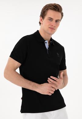 Erkek Regular Fit Polo Yaka Siyah Basic Tişört - 50298031016