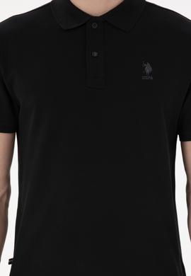 Erkek Regular Fit Polo Yaka Siyah Basic Tişört - 50298031016