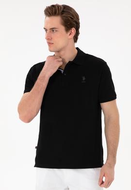 Erkek Regular Fit Polo Yaka Siyah Basic Tişört - 50298031016