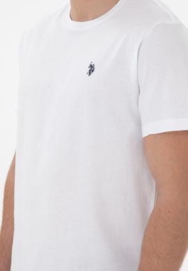 Erkek Regular Fit Bisiklet Yaka Beyaz Basic Tişört - 50298035027