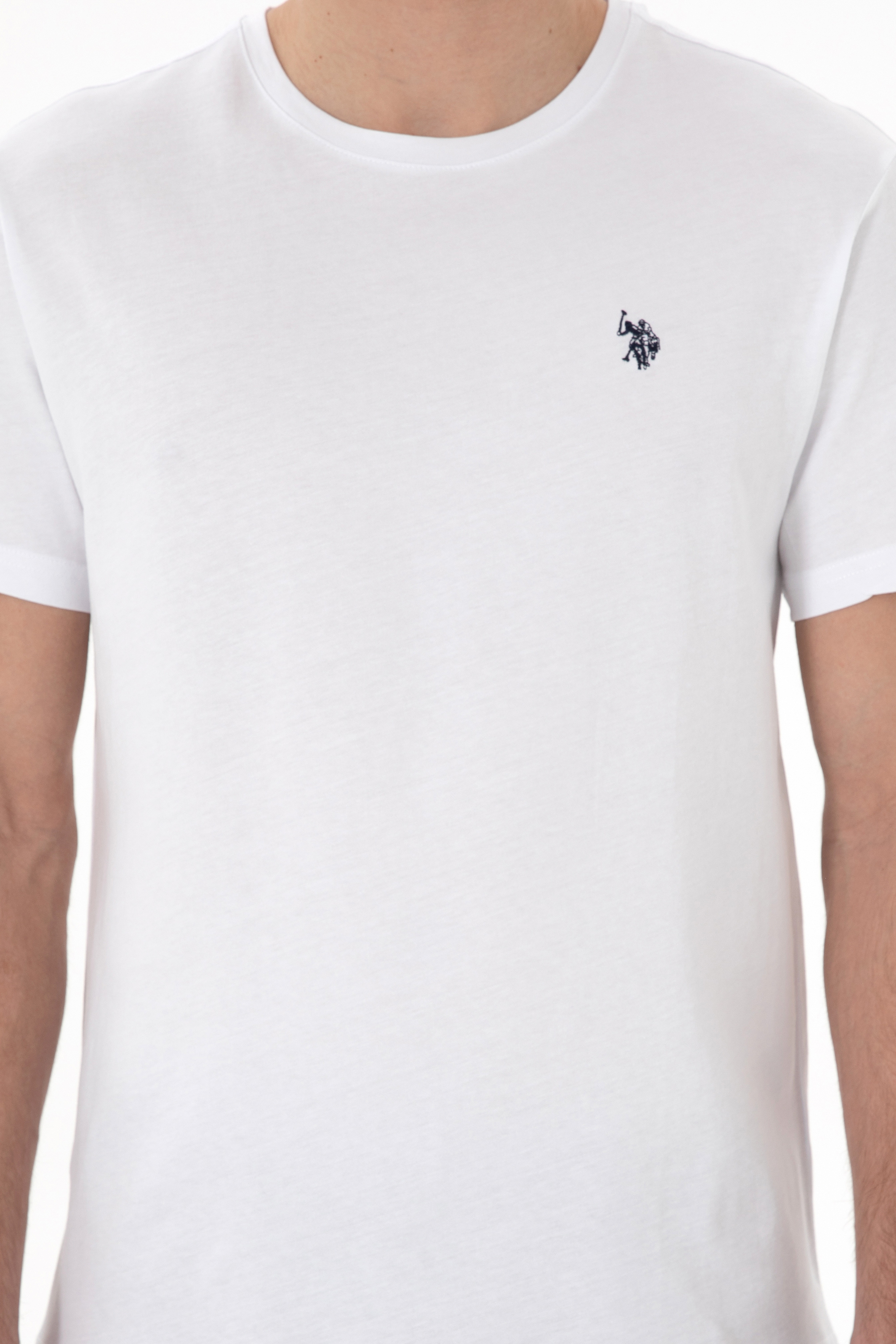 Erkek Regular Fit Bisiklet Yaka Beyaz Basic Tişört - Image 6