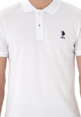 Erkek Slim Fit Polo Yaka Beyaz Basic Tişört - 50298041001