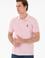 Erkek Slim Fit Polo Yaka Açık Pembe Basic Tişört