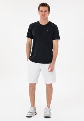 Erkek Regular Fit Beyaz Örme Şort - 50300078029