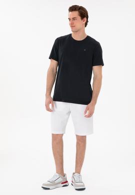 Erkek Regular Fit Beyaz Örme Şort - 50300078029