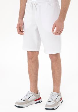 Erkek Regular Fit Beyaz Örme Şort - 50300078029