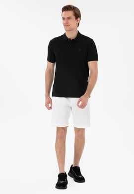 Erkek Slim Fit Polo Yaka Siyah Basic Tişört - 50297984010