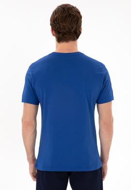 Erkek Regular Fit Bisiklet Yaka Saks Basic Tişört - 50297988265