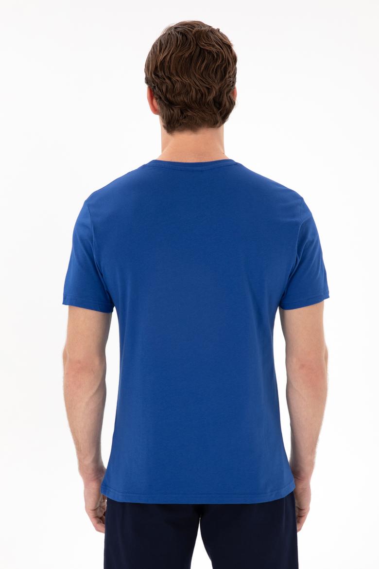 Erkek Regular Fit Bisiklet Yaka Saks Basic Tişört - 50297988265