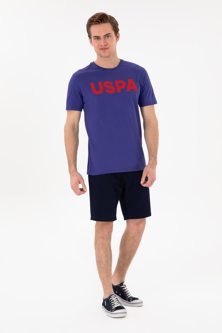 Erkek Regular Fit Bisiklet Yaka Kobalt Basic Tişört - 50297988272