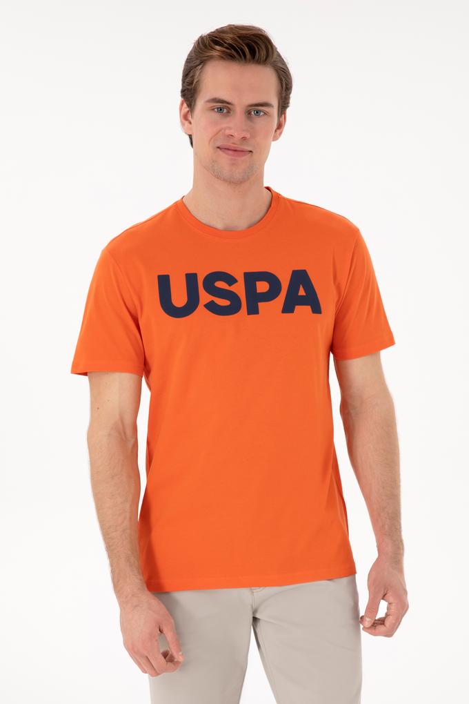 Erkek Regular Fit Bisiklet Yaka Nar Çiçeği Basic Tişört