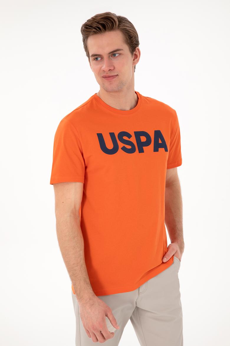 Erkek Regular Fit Bisiklet Yaka Nar Çiçeği Basic Tişört - 50297988252