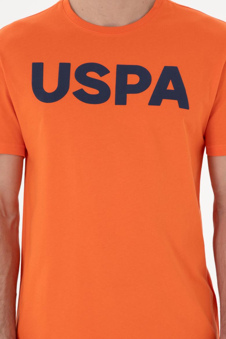 Erkek Regular Fit Bisiklet Yaka Nar Çiçeği Basic Tişört - 50297988252