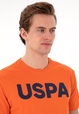 Erkek Regular Fit Bisiklet Yaka Nar Çiçeği Basic Tişört - 50297988252