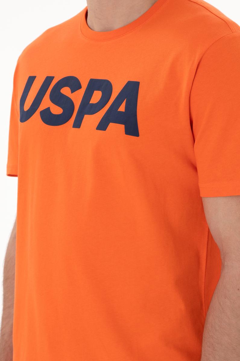 Erkek Regular Fit Bisiklet Yaka Nar Çiçeği Basic Tişört