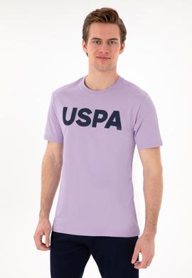 Erkek Regular Fit Bisiklet Yaka Lila Basic Tişört - 50297988116