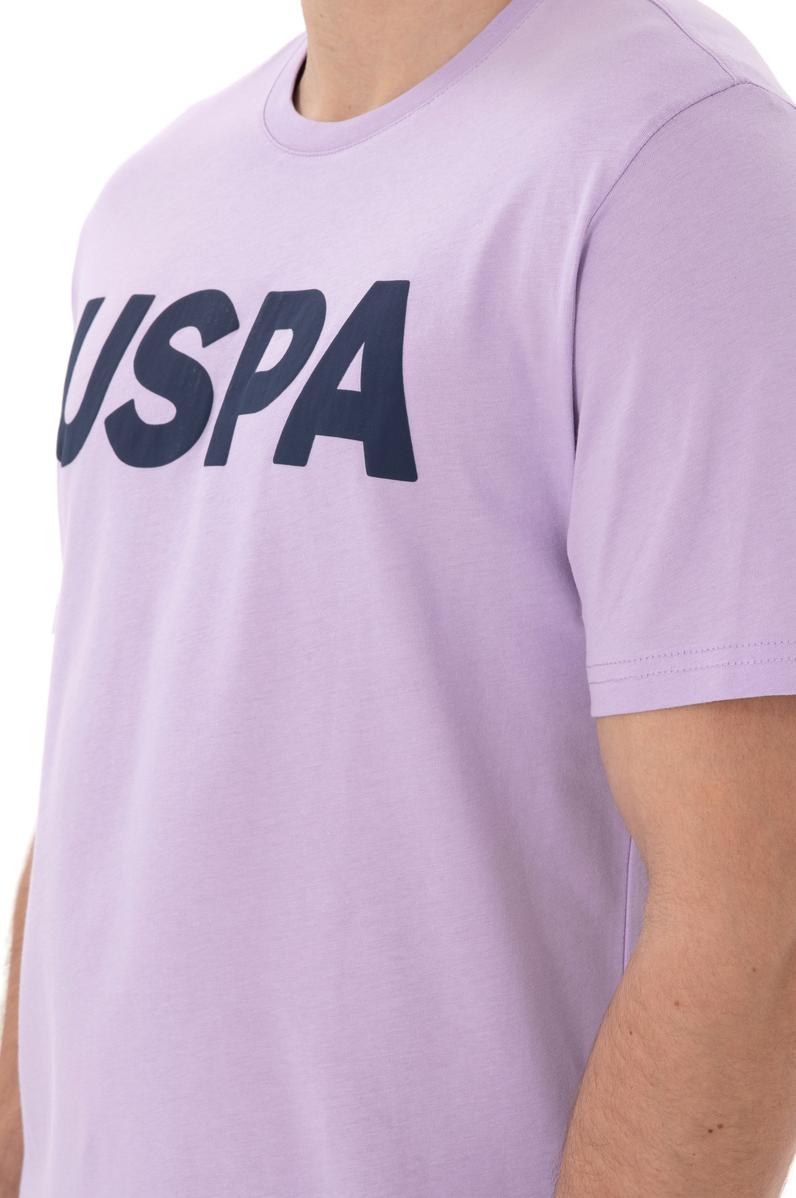 Erkek Regular Fit Bisiklet Yaka Lila Basic Tişört