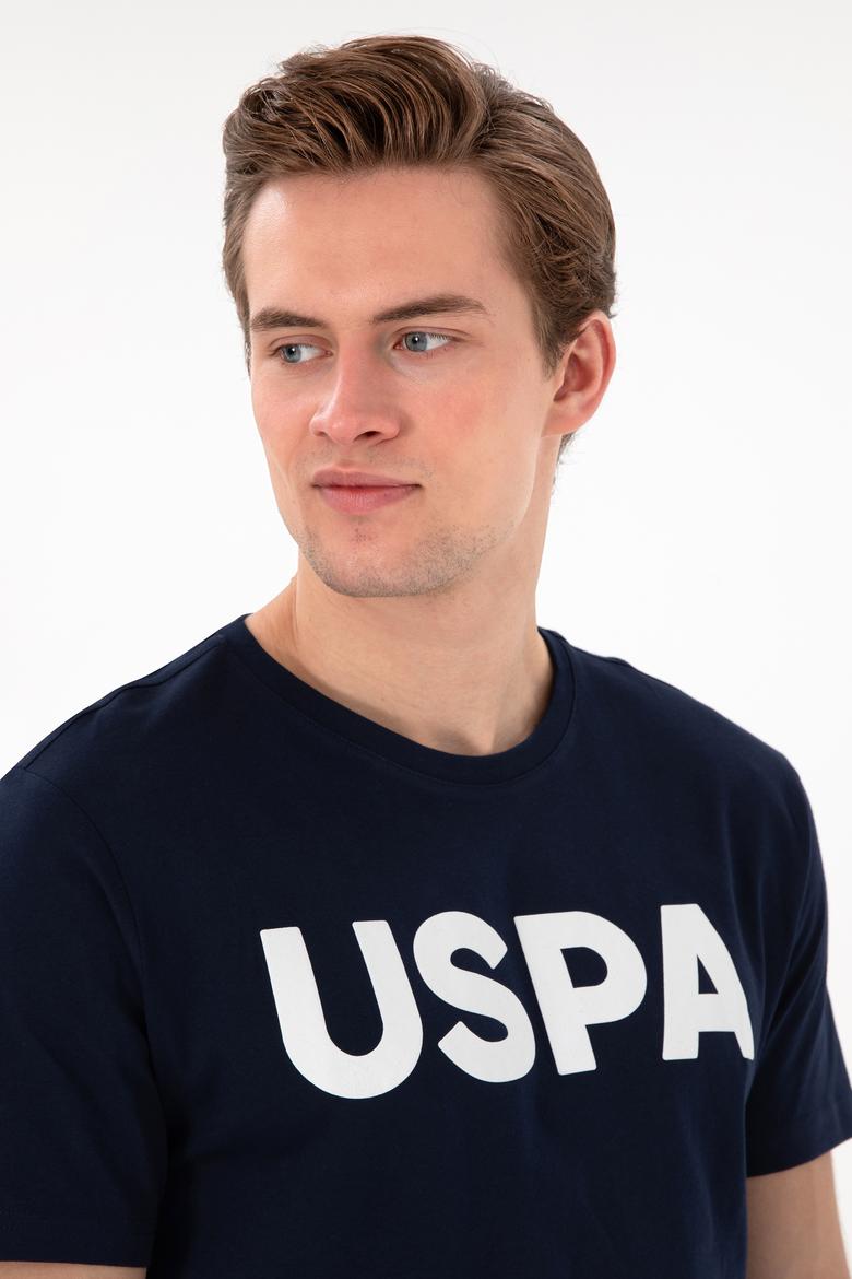 Erkek Regular Fit Bisiklet Yaka Lacivert Basic Tişört - 50297988073