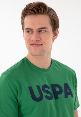 Erkek Regular Fit Bisiklet Yaka Yeşil Basic Tişört - 50297988056