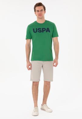 Erkek Regular Fit Bisiklet Yaka Yeşil Basic Tişört - 50297988056