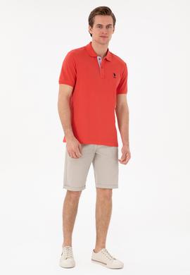 Erkek Regular Fit Polo Yaka Kırmızı Basic Tişört - 50298031274