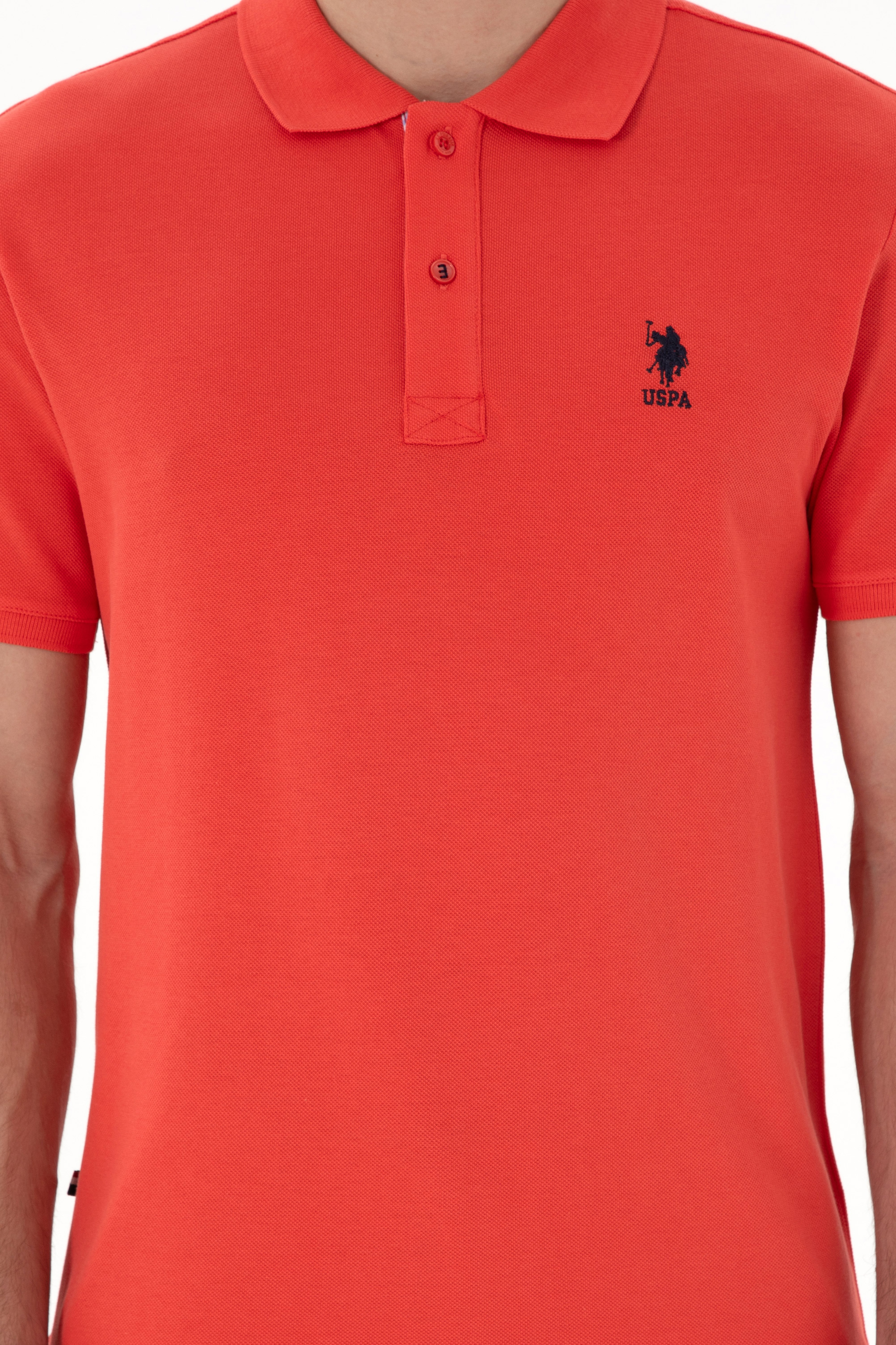 Erkek Regular Fit Polo Yaka Kırmızı Basic Tişört - Image 6