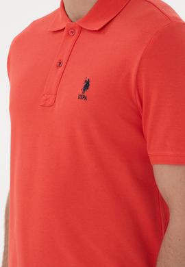 Erkek Regular Fit Polo Yaka Kırmızı Basic Tişört - 50298031274