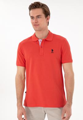 Erkek Regular Fit Polo Yaka Kırmızı Basic Tişört - 50298031274