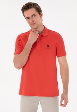 Erkek Regular Fit Polo Yaka Kırmızı Basic Tişört - 50298031274