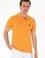 Erkek Slim Fit Polo Yaka Turuncu Basic Tişört