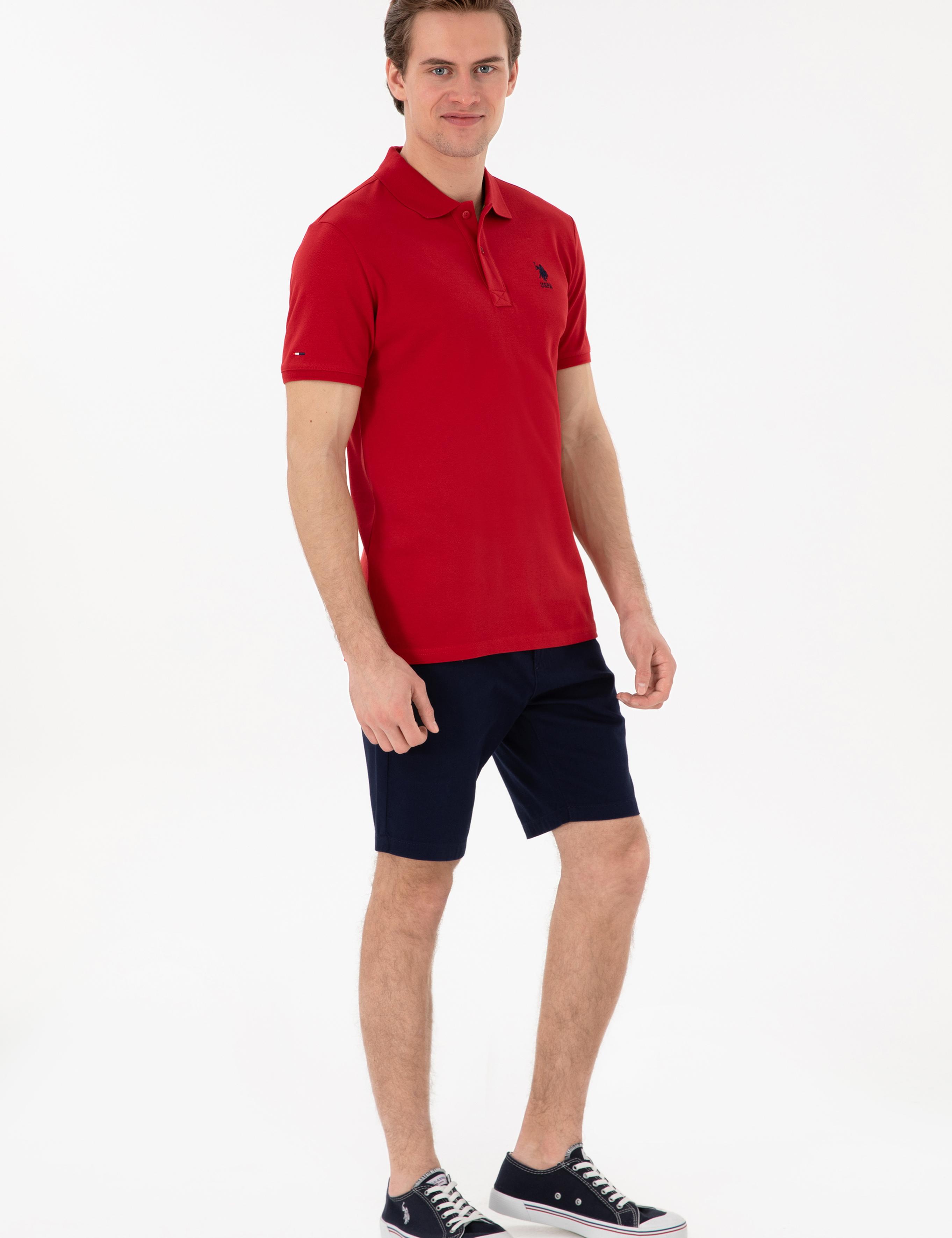 پولوشرت آستین کوتاه اندامی یقه پیراهنی مردانه یو اس پولو | U.S. Polo Assn. - تصویر 4
