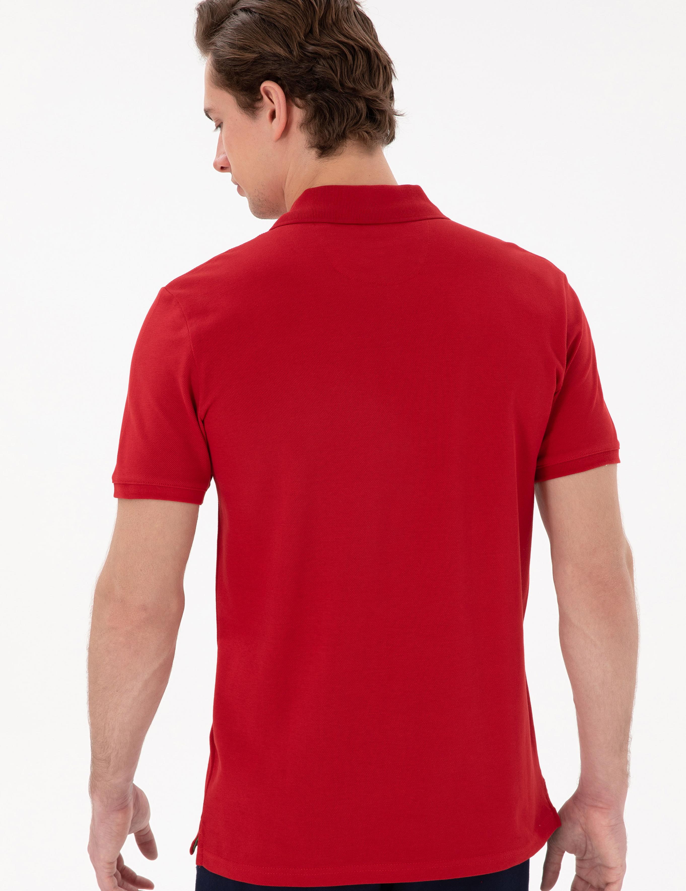 پولوشرت آستین کوتاه اندامی یقه پیراهنی مردانه یو اس پولو | U.S. Polo Assn. - تصویر 5