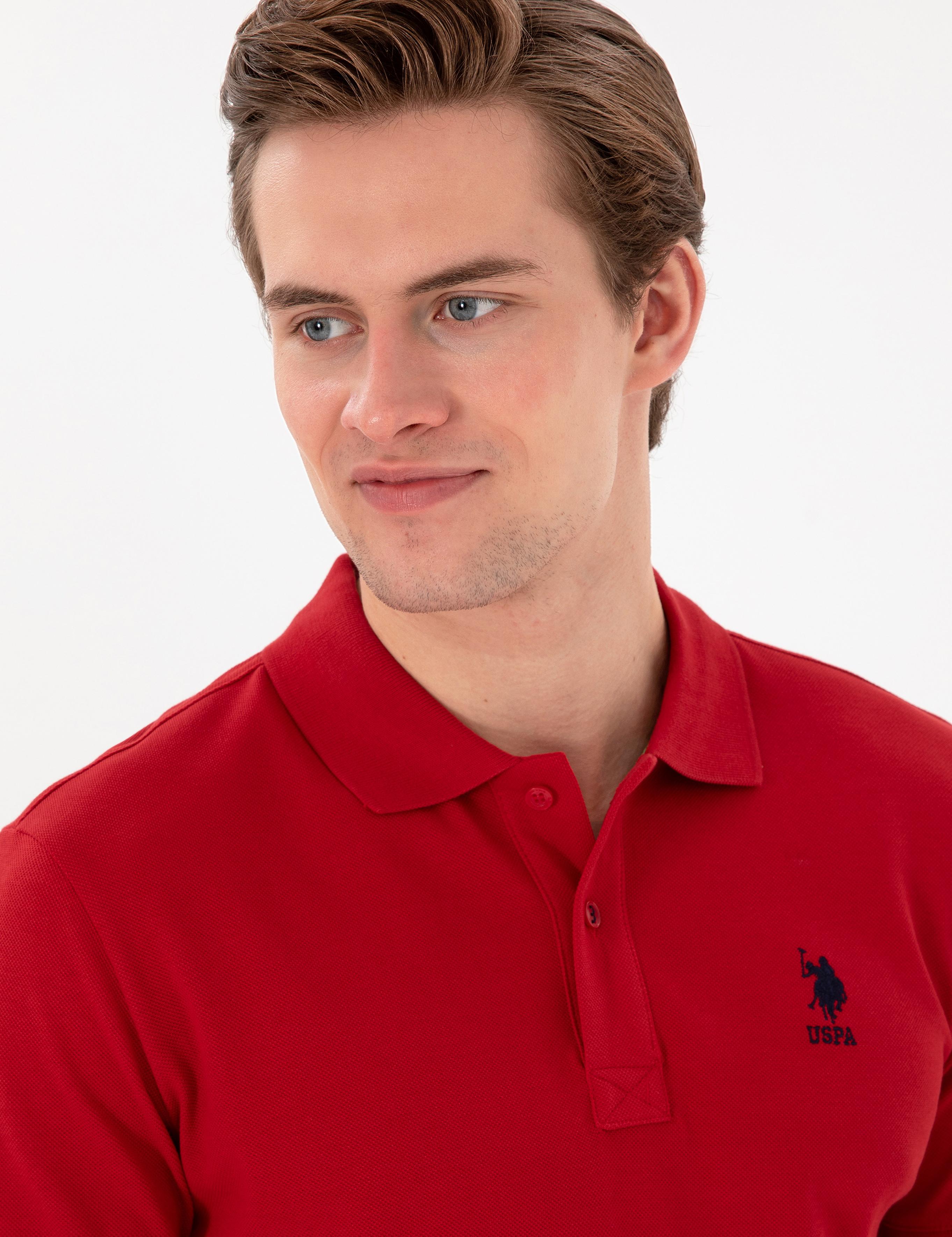 پولوشرت آستین کوتاه اندامی یقه پیراهنی مردانه یو اس پولو | U.S. Polo Assn. - تصویر 2